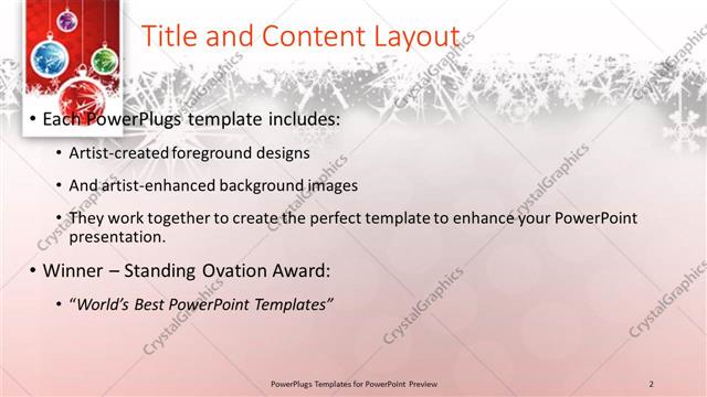 Title and Content presentation slide layout