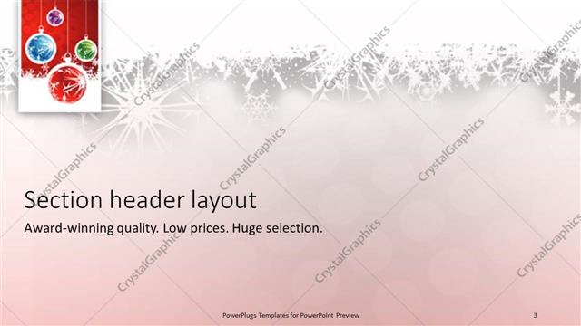 Section Header presentation slide layout
