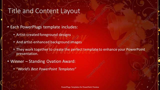 Title and Content presentation slide layout