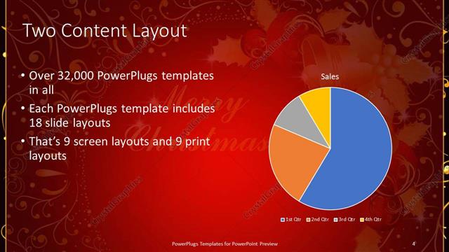 Two Content presentation slide layout