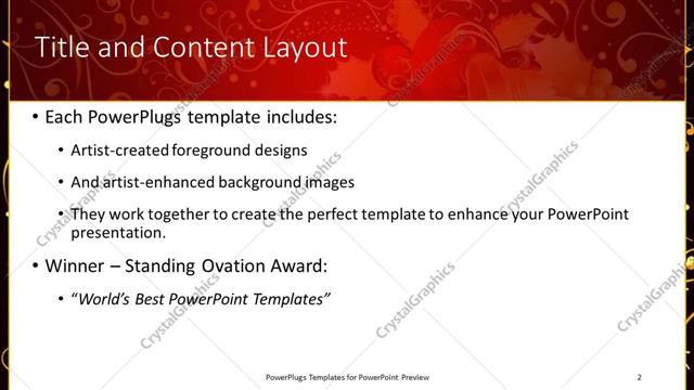 Title and Content presentation slide layout