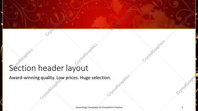 Section Header presentation slide layout