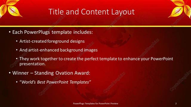 Title and Content presentation slide layout