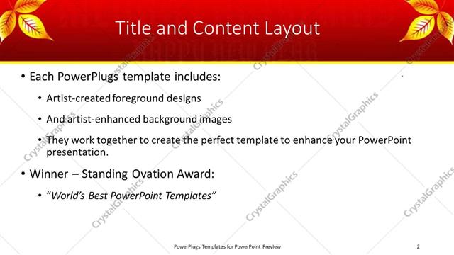 Title and Content presentation slide layout