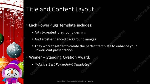 Title and Content presentation slide layout