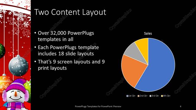 Two Content presentation slide layout