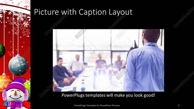 Picture with Caption presentation slide layout