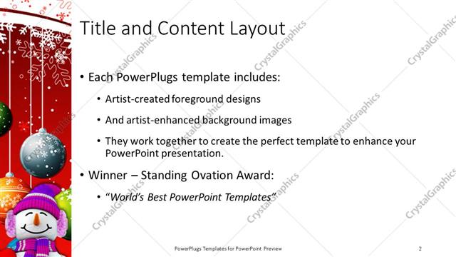 Title and Content presentation slide layout