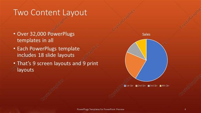 Two Content presentation slide layout