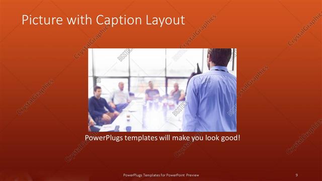 Picture with Caption presentation slide layout