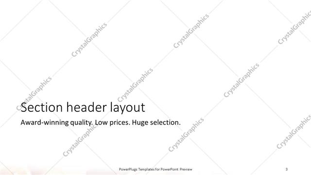 Section Header presentation slide layout
