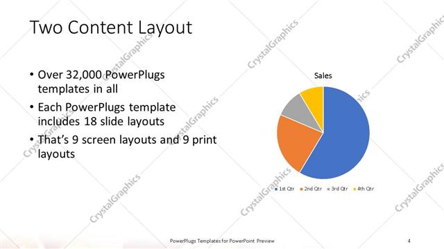 Two Content presentation slide layout