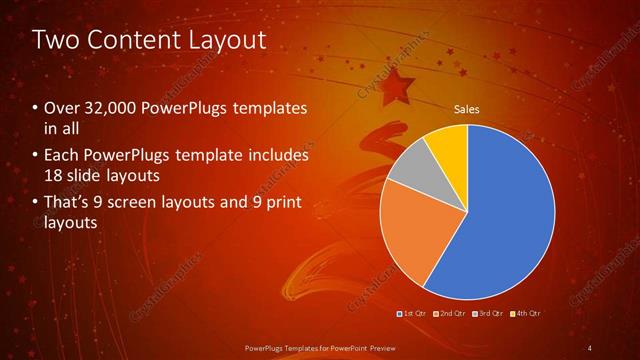 Two Content presentation slide layout