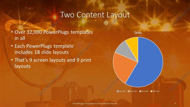 Two Content presentation slide layout