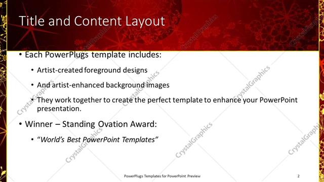 Title and Content presentation slide layout