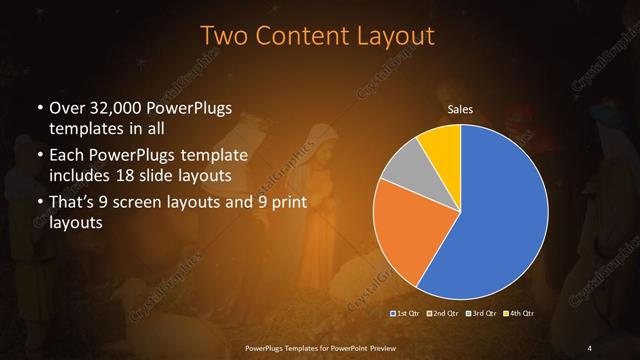 Two Content presentation slide layout