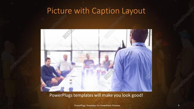 Picture with Caption presentation slide layout