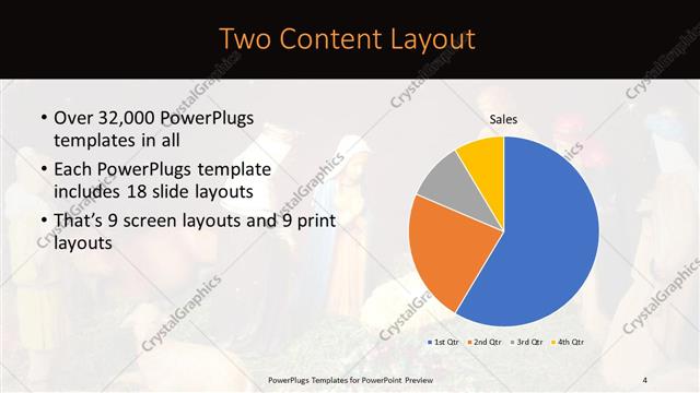 Two Content presentation slide layout