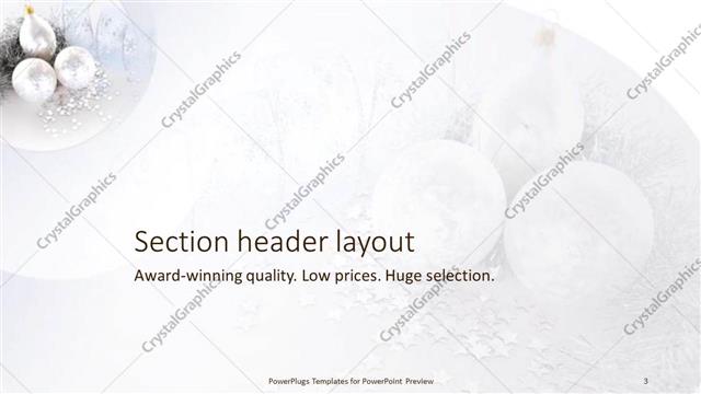 Section Header presentation slide layout
