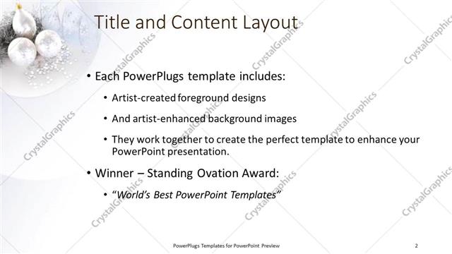 Title and Content presentation slide layout