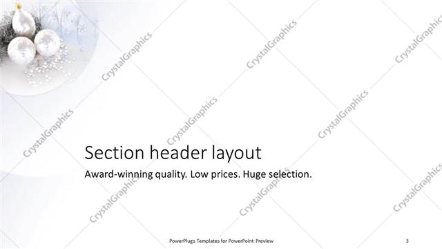 Section Header presentation slide layout