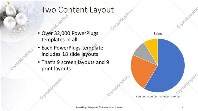Two Content presentation slide layout