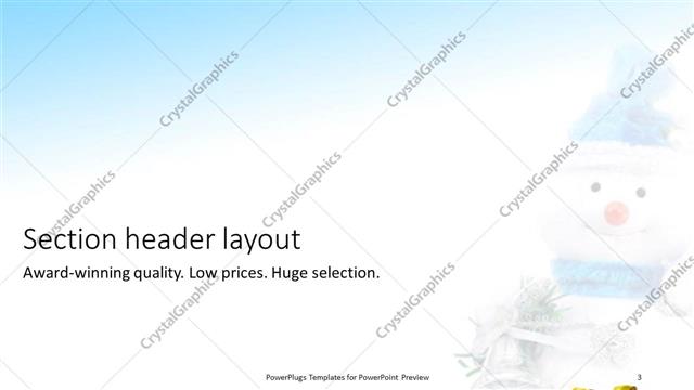 Section Header presentation slide layout