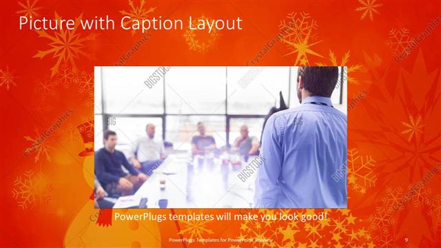 Picture with Caption presentation slide layout