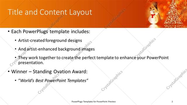 Title and Content presentation slide layout
