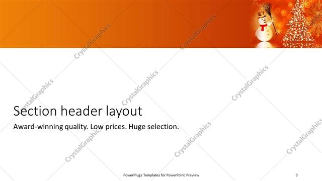 Section Header presentation slide layout