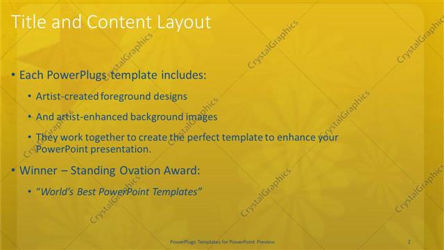 Title and Content presentation slide layout
