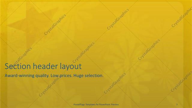 Section Header presentation slide layout