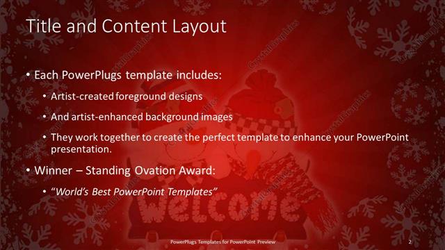 Title and Content presentation slide layout