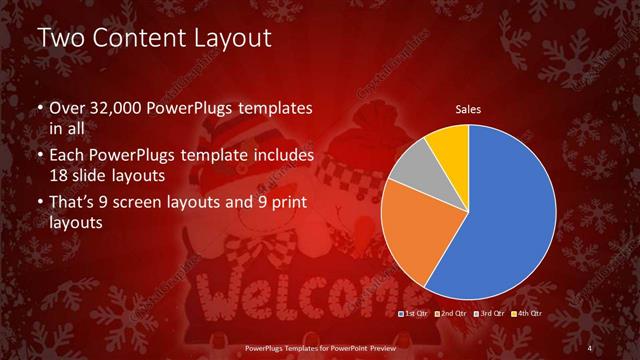 Two Content presentation slide layout