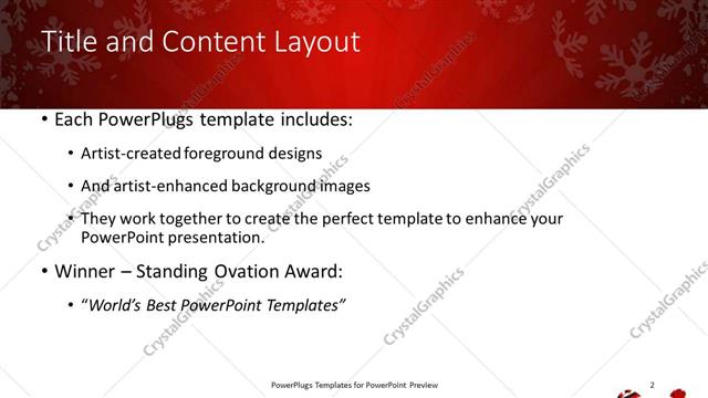 Title and Content presentation slide layout