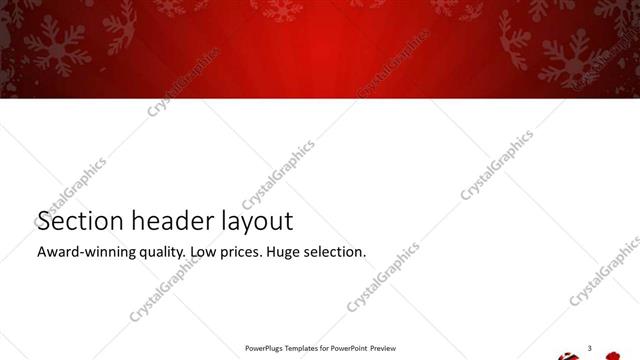 Section Header presentation slide layout