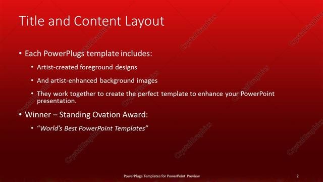 Title and Content presentation slide layout