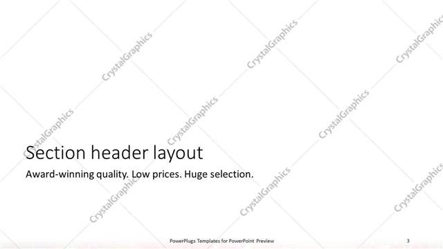 Section Header presentation slide layout