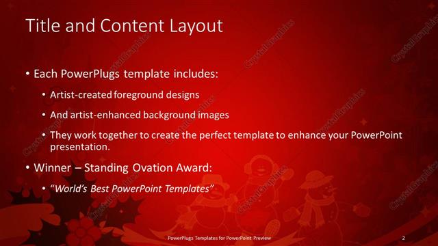 Title and Content presentation slide layout