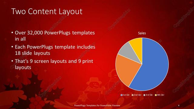 Two Content presentation slide layout