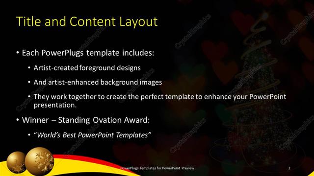 Title and Content presentation slide layout