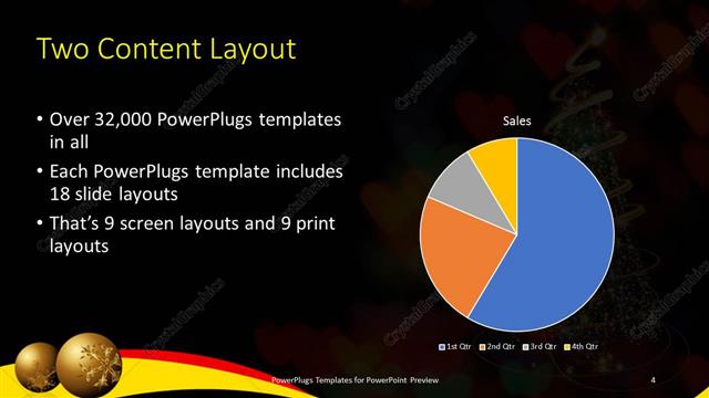 Two Content presentation slide layout