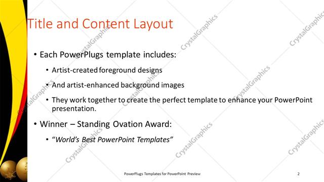 Title and Content presentation slide layout