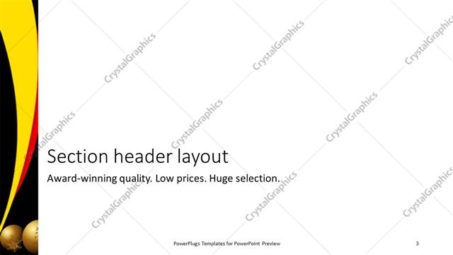 Section Header presentation slide layout