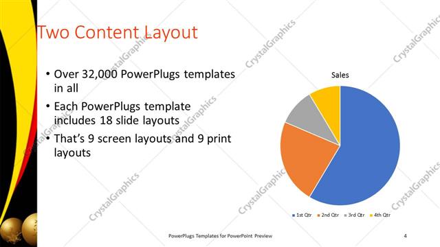Two Content presentation slide layout