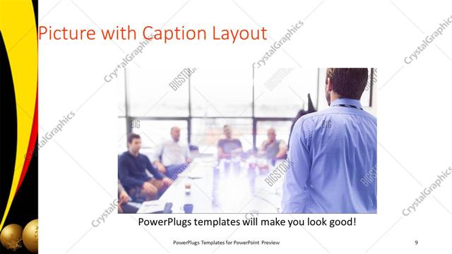 Picture with Caption presentation slide layout