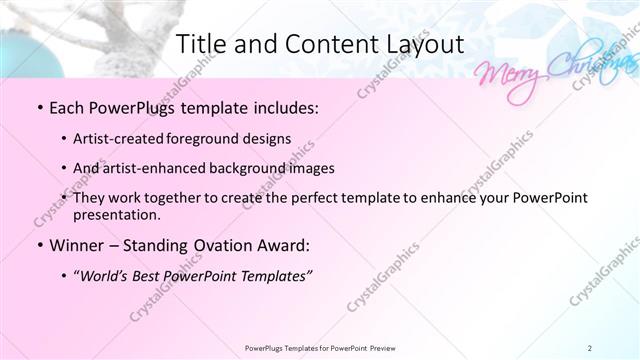 Title and Content presentation slide layout