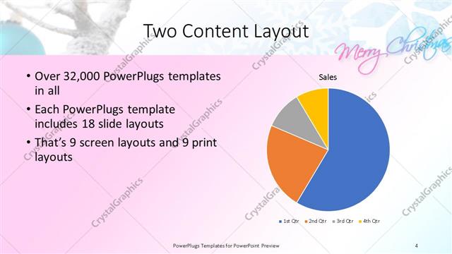 Two Content presentation slide layout