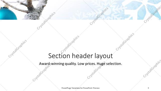 Section Header presentation slide layout