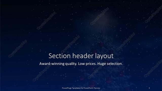 Section Header presentation slide layout